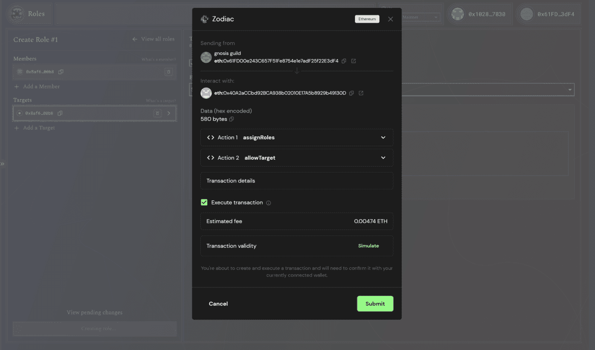 Managing permissions in the Roles v1 app